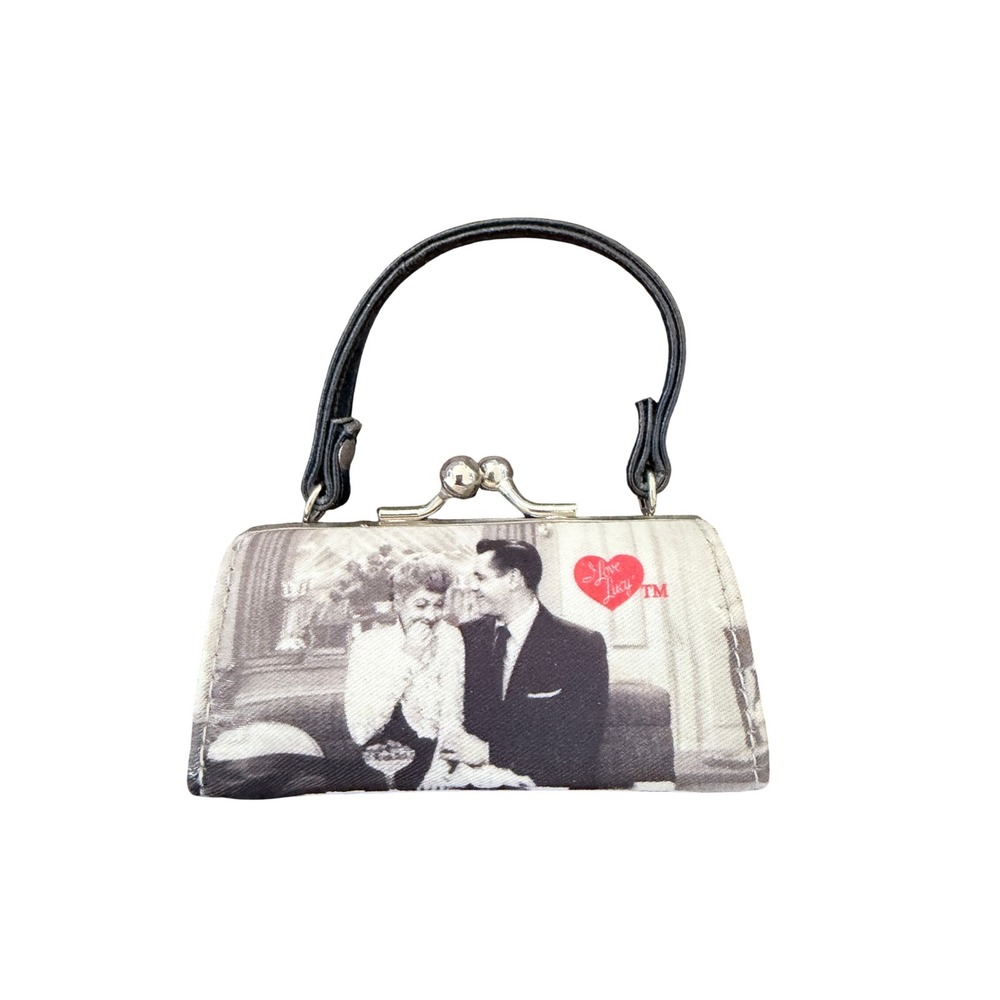 I Love Lucy Coin Pouch OS Black White Good Kiss Lock